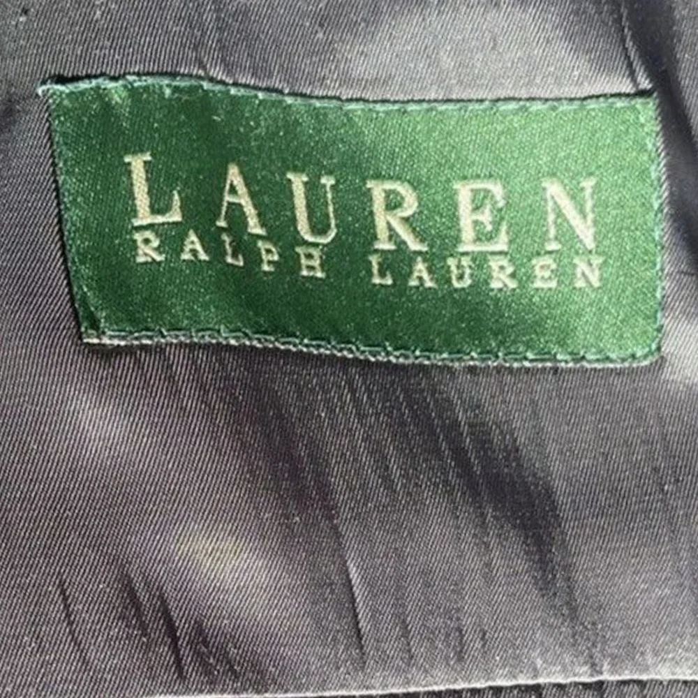 Lauren Ralph Lauren Blazer Mens 44L Pinstriped‎ Wool Blend Charcoal Gray